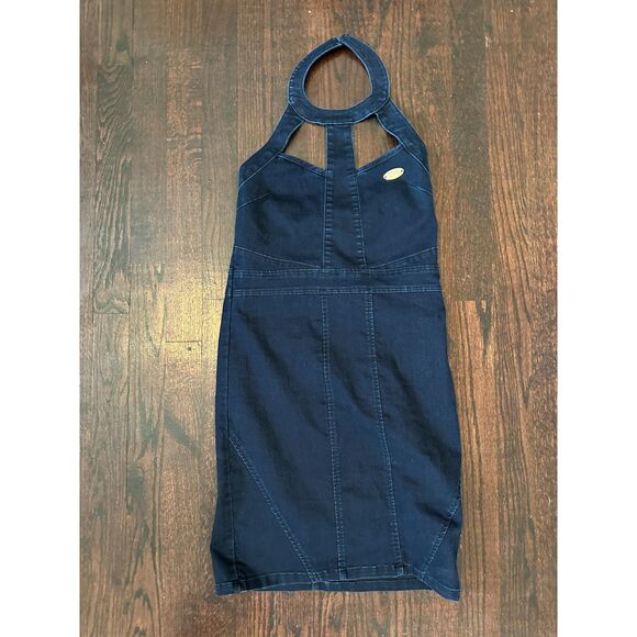 Von Dutch Denim Cutout Mini Dress Size Small - Picture 2 of 9